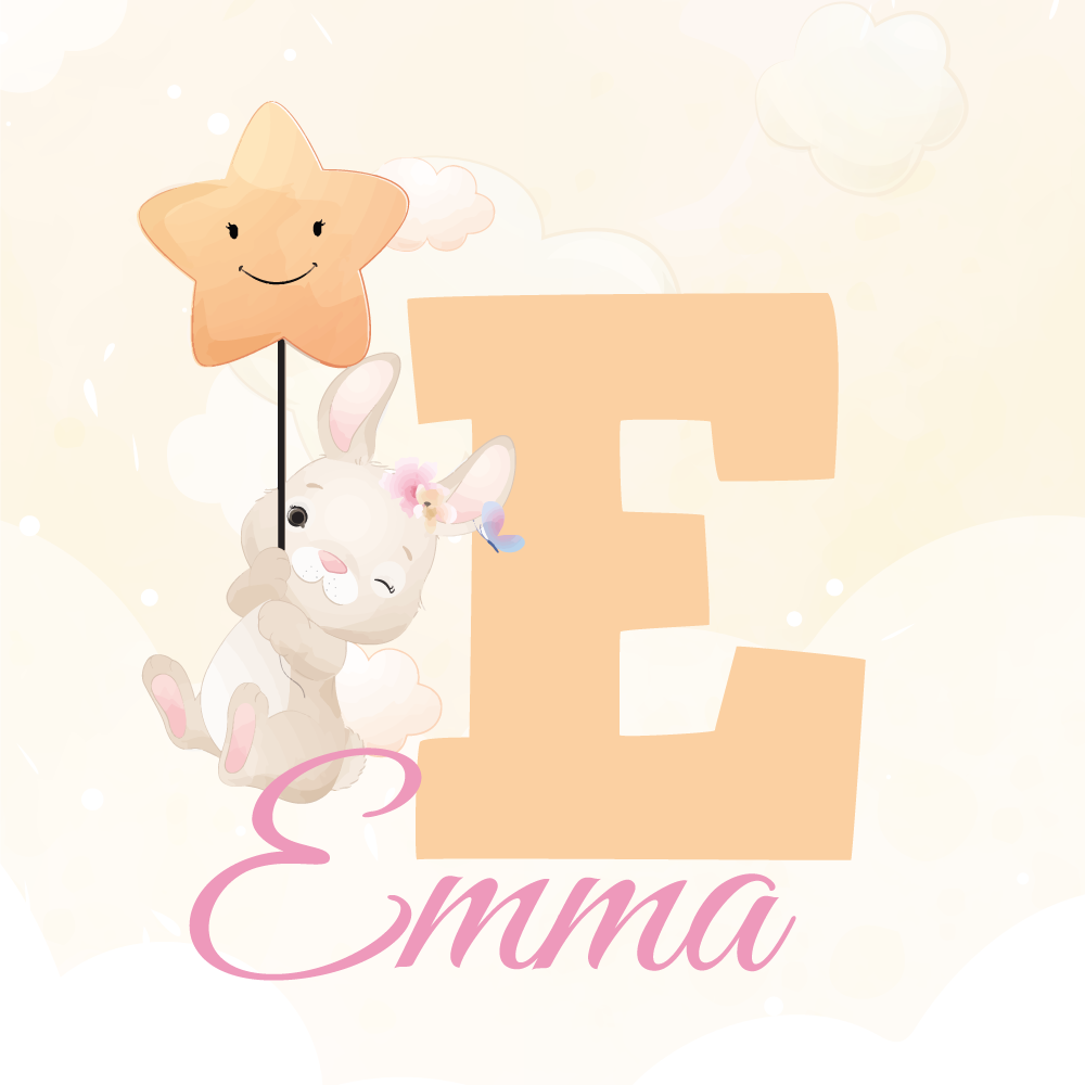 Poster personalizirani sretan zeko s zvijezdom - TenStickers