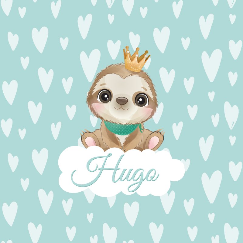 Poster personalizirani slon s krunom - TenStickers