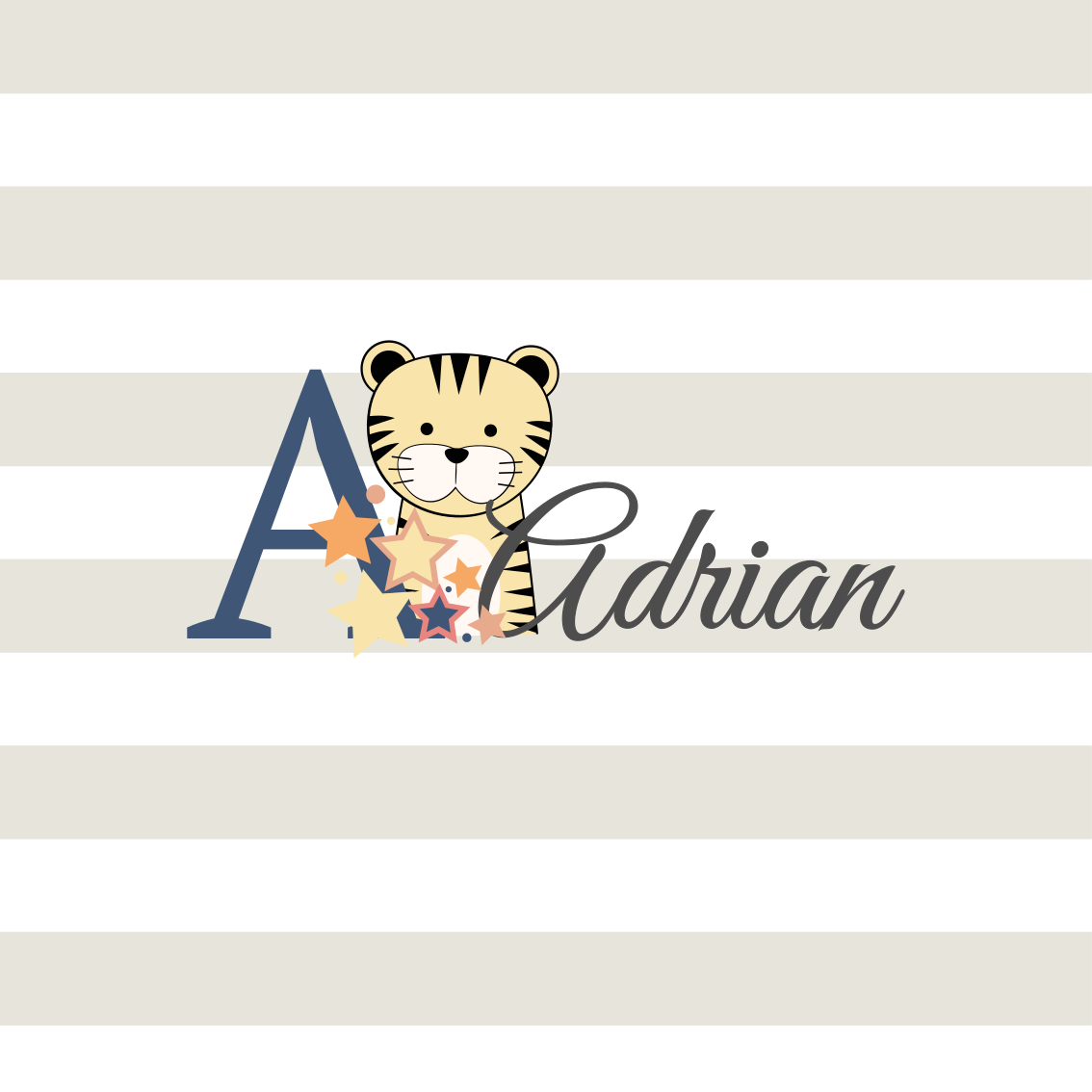 Poster personalizirani lik tigra adriana - TenStickers
