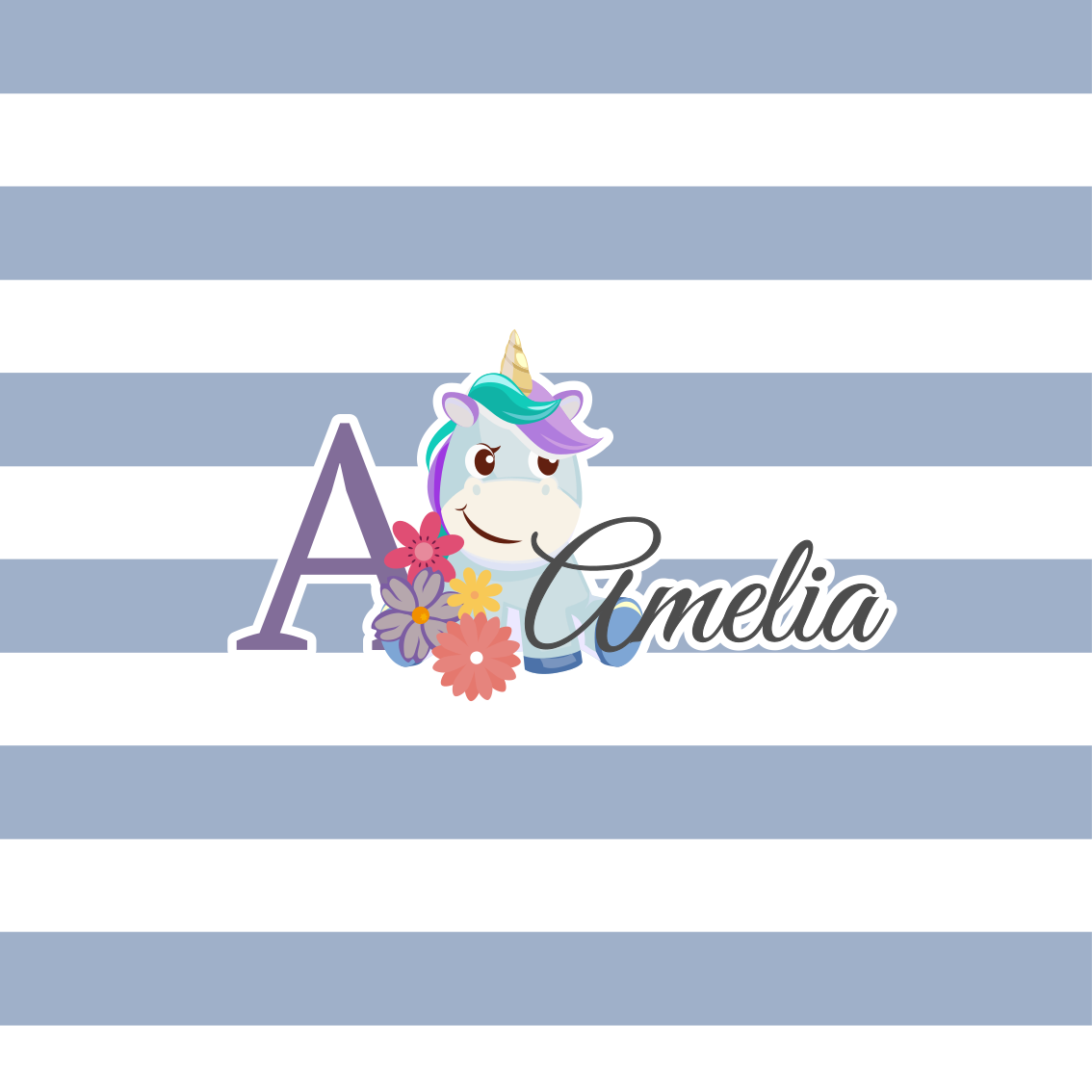 Poster personalizirani s dizajnom jednoroga - TenStickers