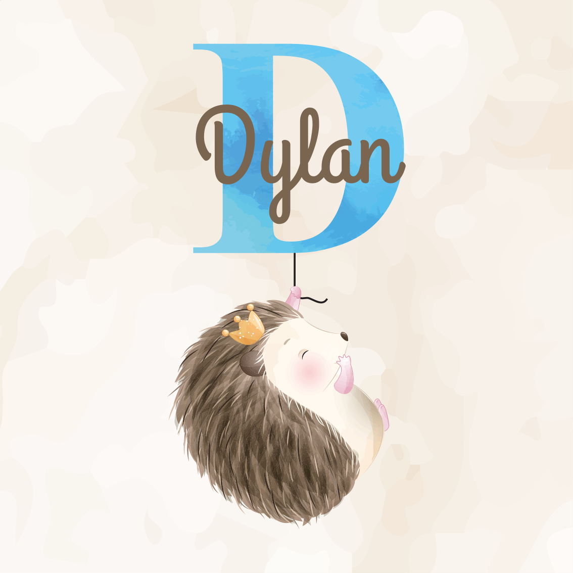 Poster personalizirani s ilustracijom slatkog ježa - TenStickers
