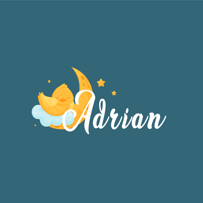 Poster personalizirani spavaća pileća mjesec - TenStickers