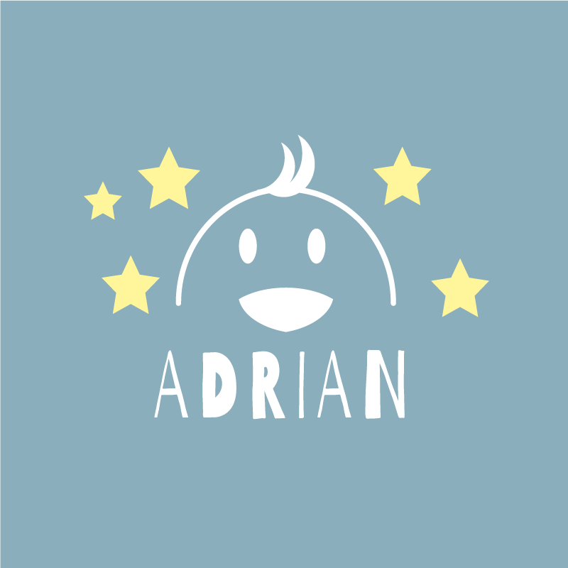 Poster personalizirani sretno lice junaka - TenStickers