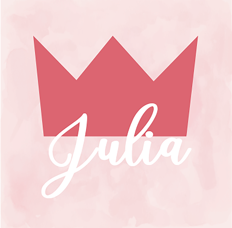 Poster personalizirani kruna personalizacija julia - TenStickers