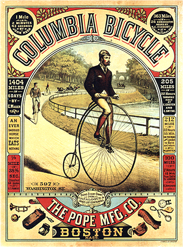 Poster krug vinilni poster stari bicikli - TenStickers