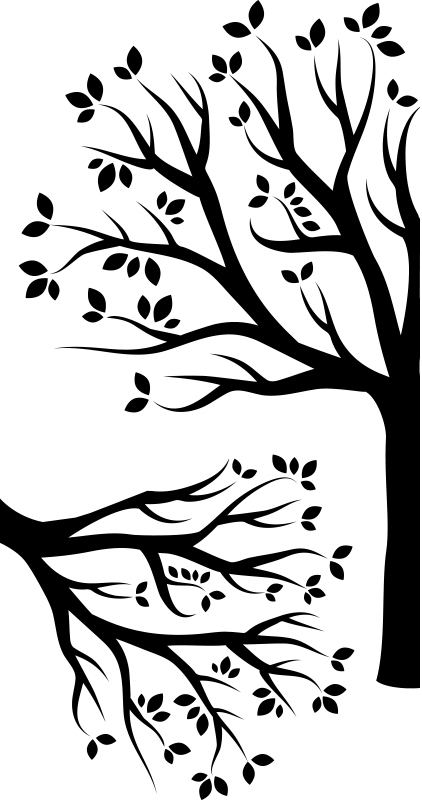 Poster drvo kutni naljepnica drveta - TenStickers