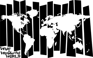 Poster karta svijeta vinilna retro mapa - TenStickers