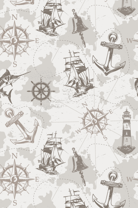 Poster karta svijeta u vintage stilu - TenStickers