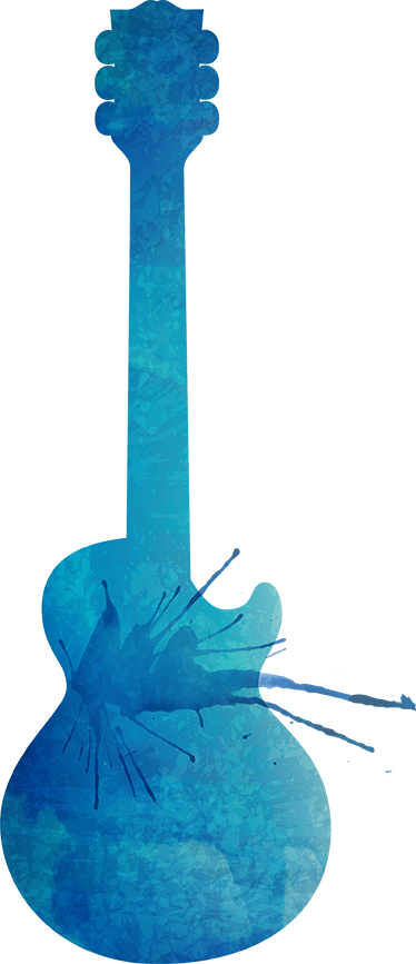 Poster glazba dekorativni vinil gitara splatter - TenStickers