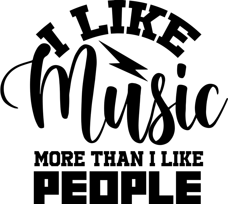 Poster glazba volim muziku više od ljudi - TenStickers