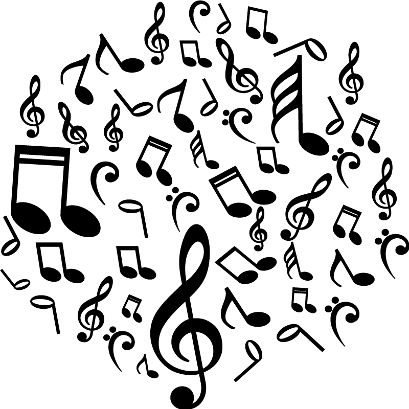 Poster glazba vinil note muzike - TenStickers