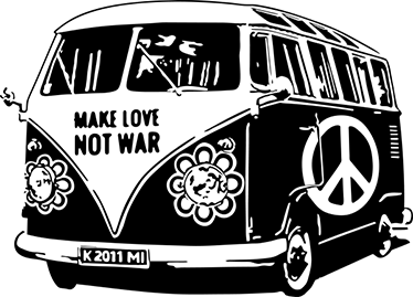 Poster berba grožđa za uređenje hippie kombija - TenStickers