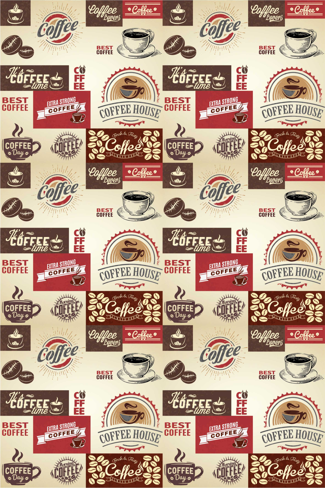 Poster berba grožđa retro kafić - TenStickers