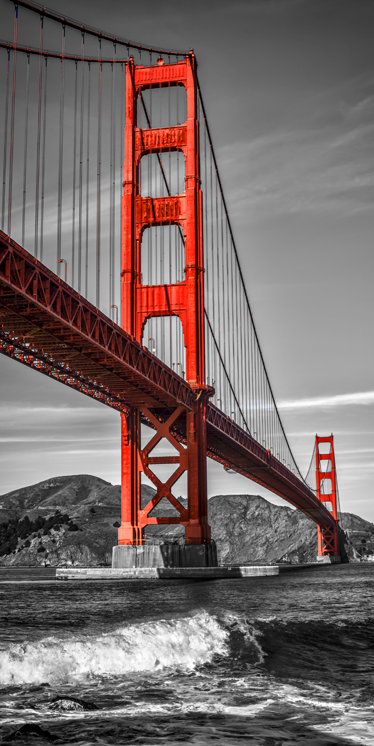 Poster zemljama vinilni dekorativni golden gate - TenStickers