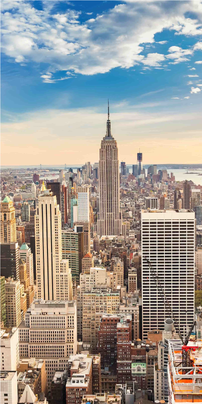 Poster zemljama vinil za vrata nebodera new york - TenStickers