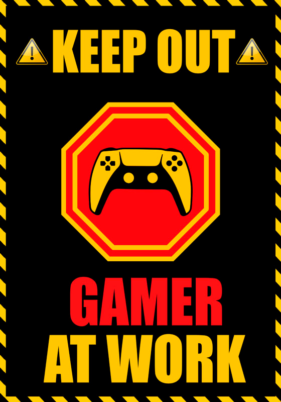 Poster video igre "gamer" na poslu - TenStickers
