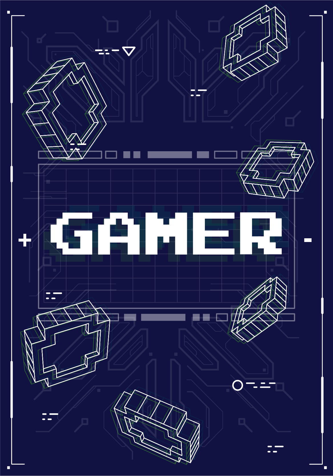 Poster video igre za retro gamere - TenStickers