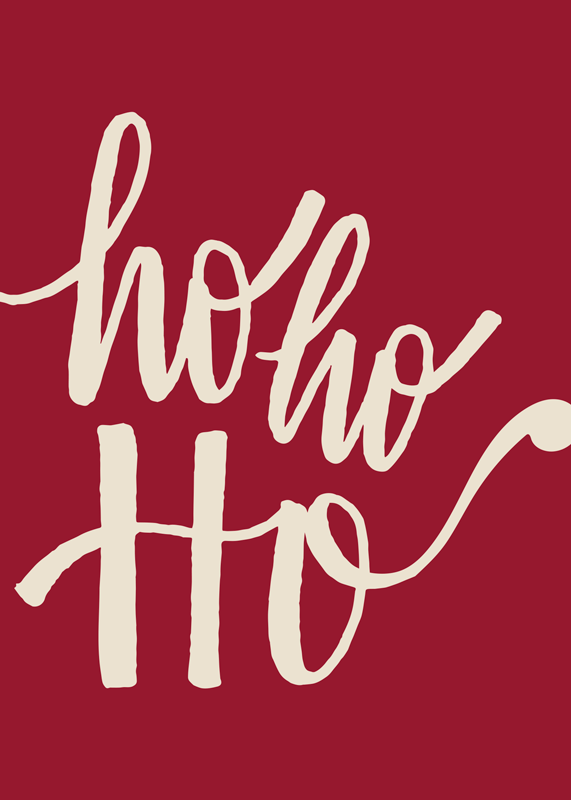 Poster božić sretni trenuci ho ho ho - TenStickers