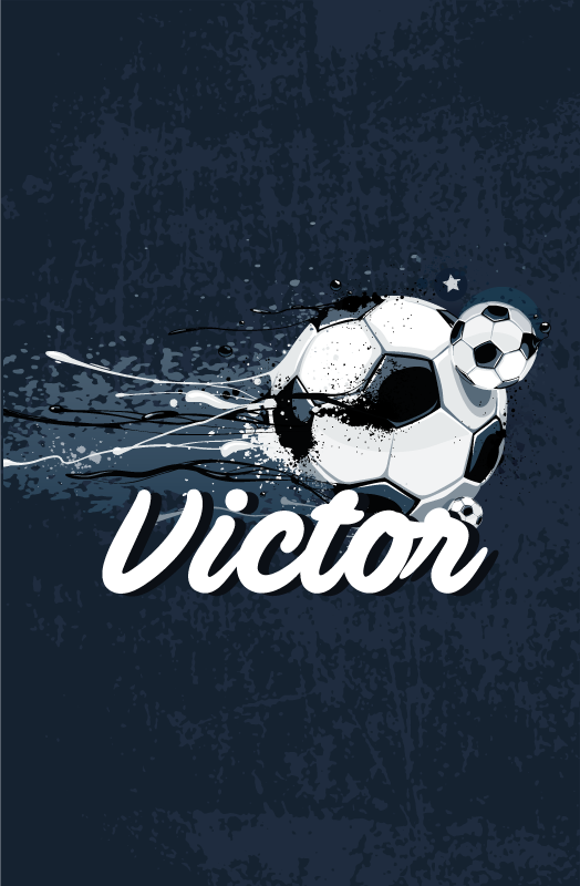 Poster fudbal originalni dizajn s imenom - TenStickers