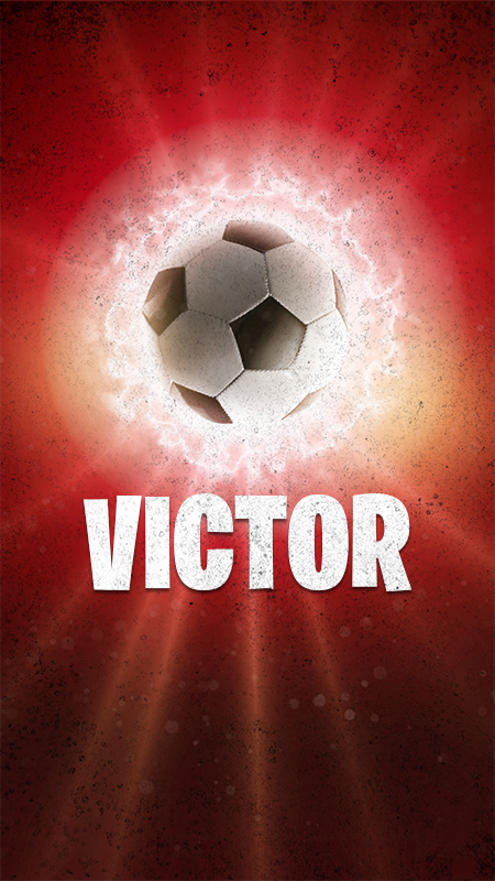 Poster fudbal vatrena lopta s imenom - TenStickers