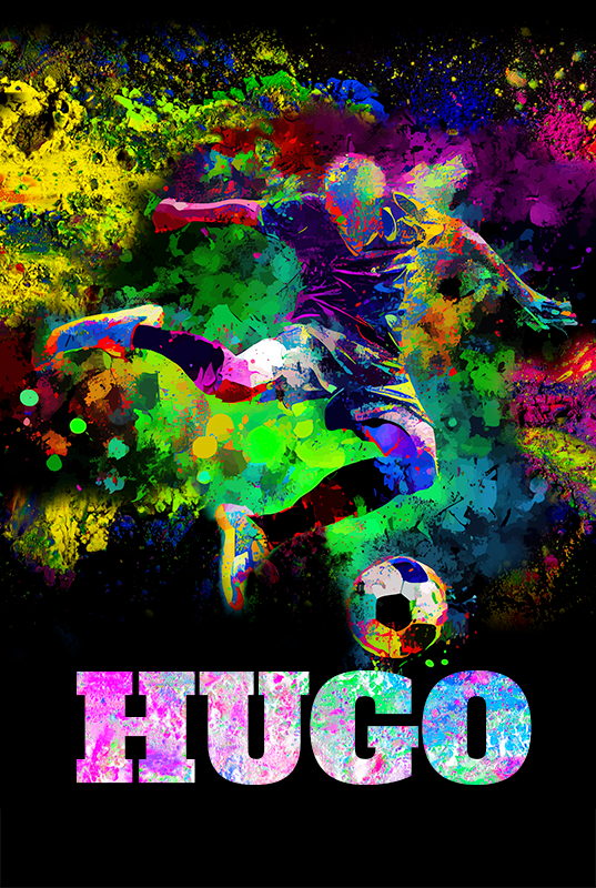 Poster fudbal s šarenim dizajnom - TenStickers