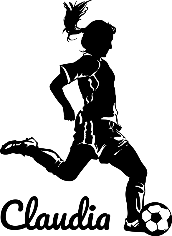 Poster fudbal s imenom nogometašice - TenStickers