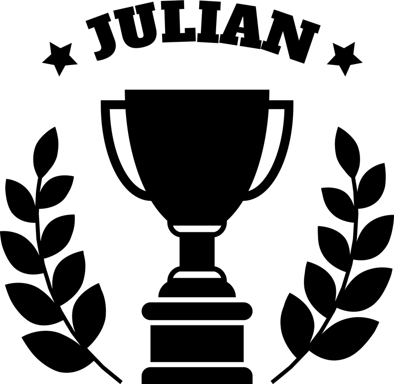 Poster fudbal trofej s imenom - TenStickers