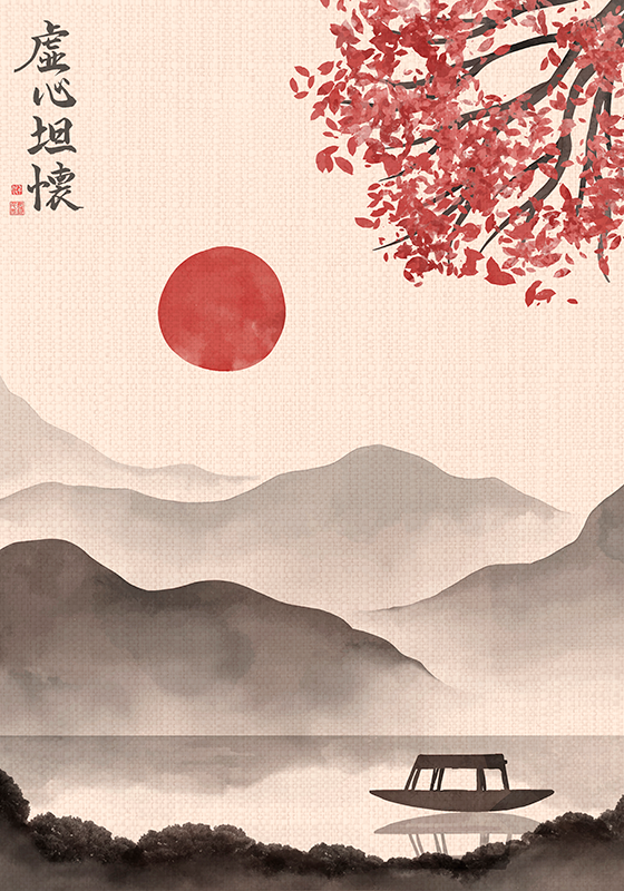 Poster zen japandi stil za miran interijer - TenStickers