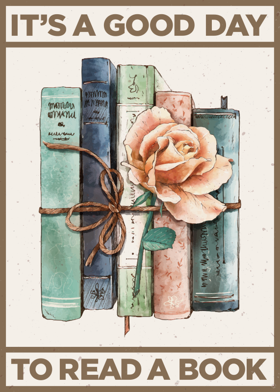 Vintage ispis plakata za knjige - TenStickers