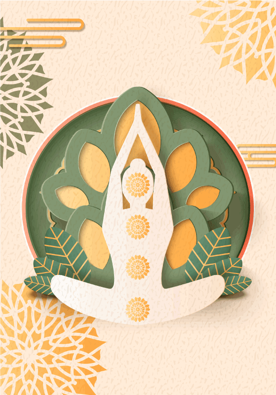 Poster zen namaste Joga - TenStickers