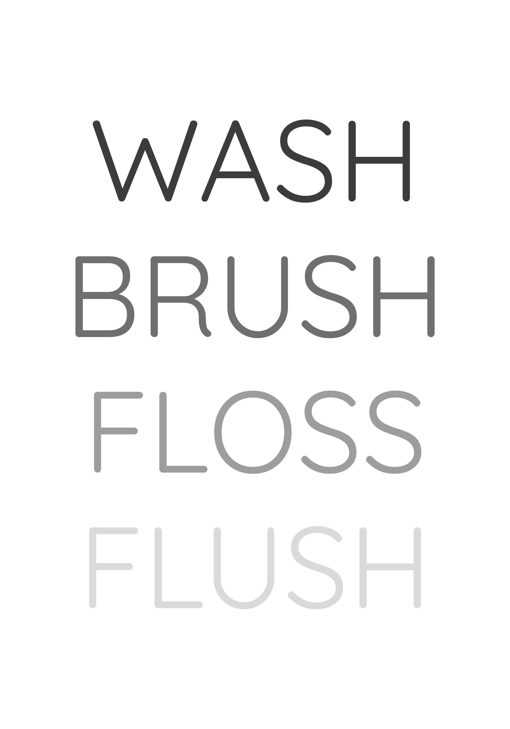 Pranje brush floss plakat za ispiranje - TenStickers
