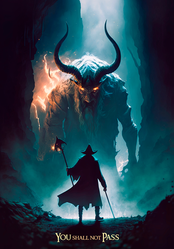 Nećeš proći filmski plakat - TenStickers