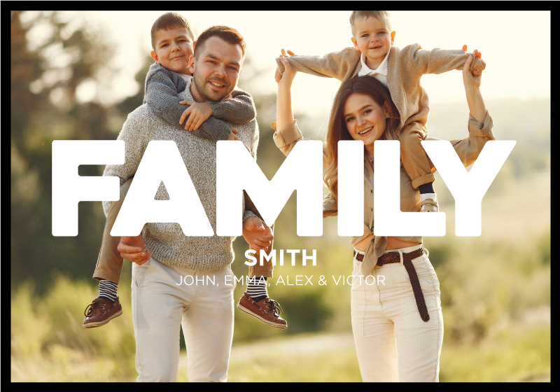 Poster dnevna soba foto obitelji - TenStickers