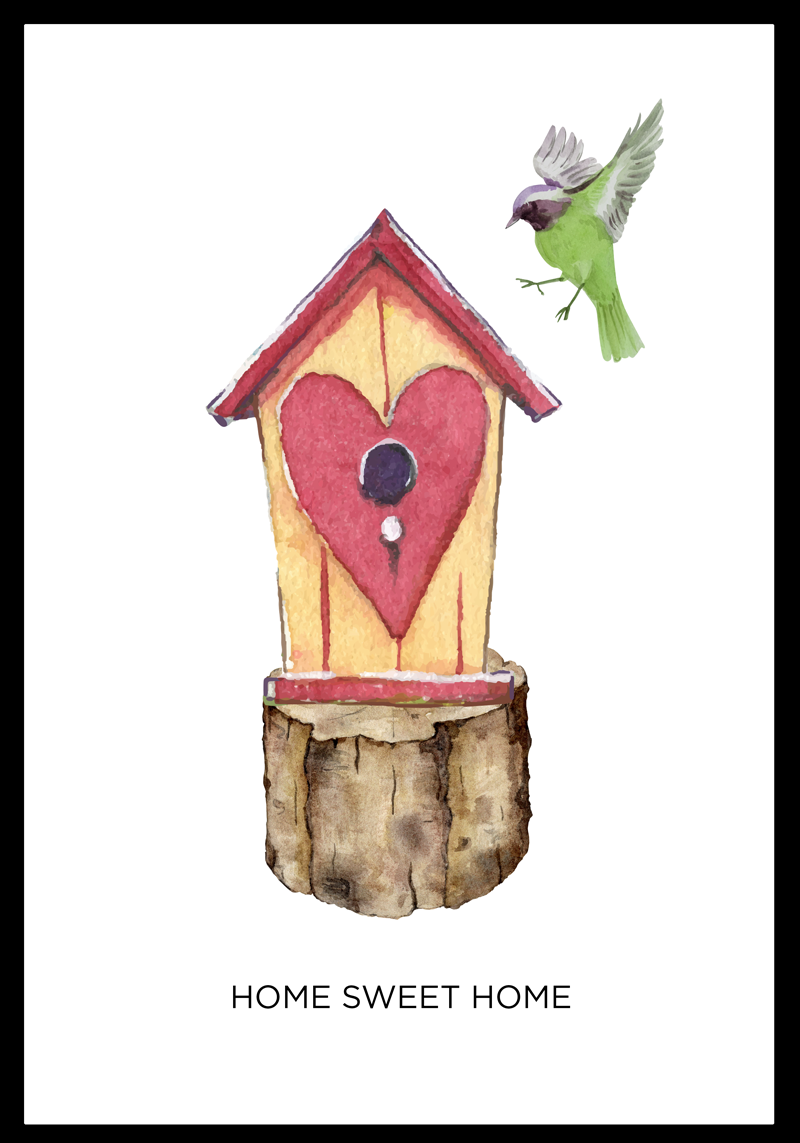 Poster dnevna soba kuća slatka kuća - TenStickers