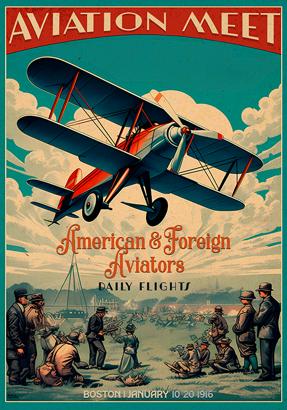 Poster berba grožđa avijacija sastanak - TenStickers