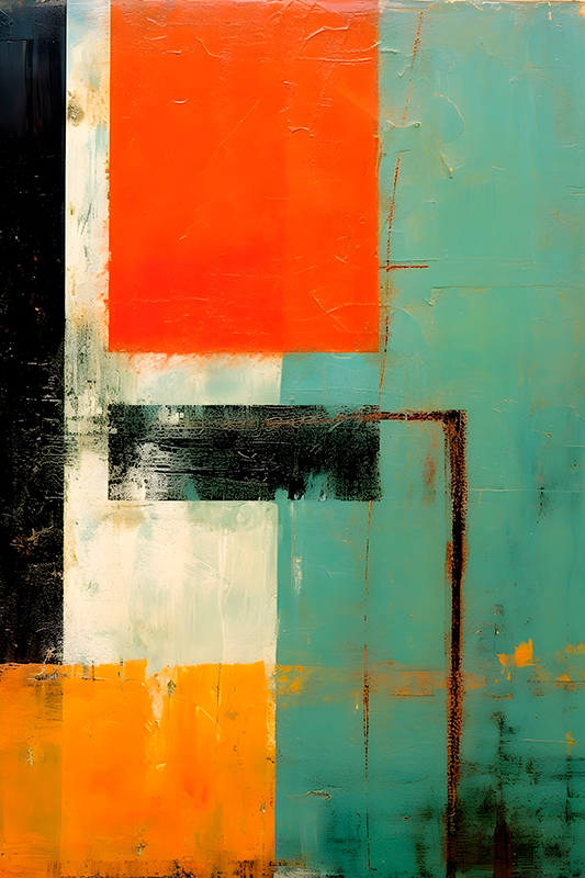 Poster umjetnost ekspresionistički pravokutnici - TenStickers