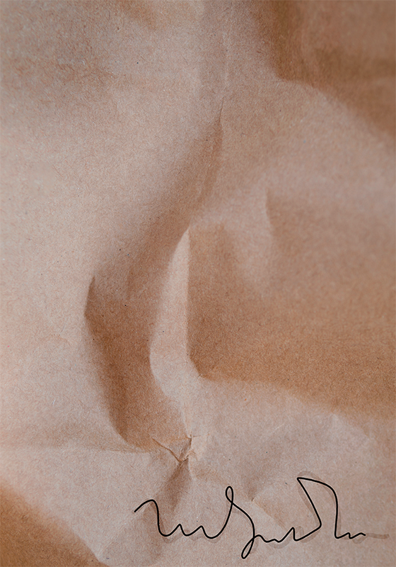 Poster apstraktna stari papirnati potpis - TenStickers