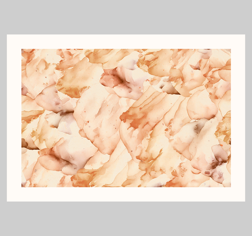 Poster apstraktna akvarel s bijelim okvirom - TenStickers