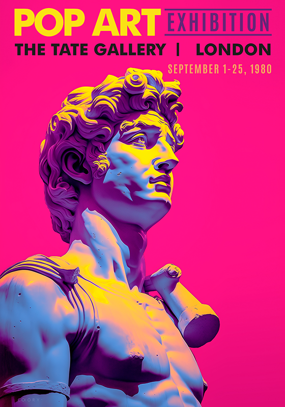 Poster dnevna soba pop art izložba - TenStickers