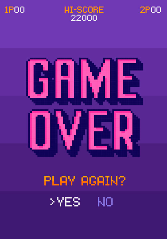 Poster video igre game over - TenStickers