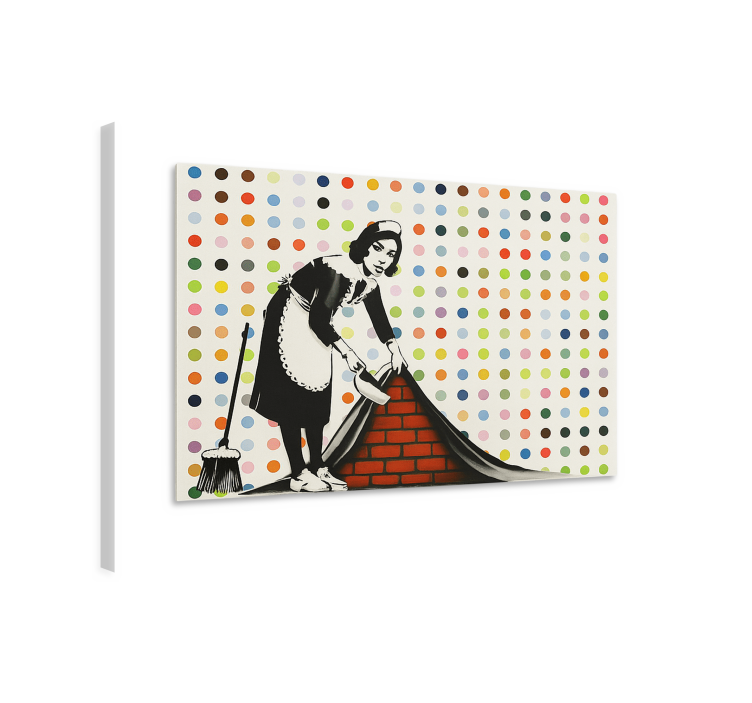 Slika na platnu umjetnost šareno metenje ispod tepiha - TenStickers