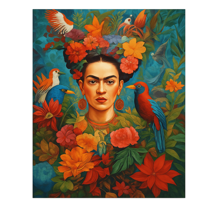 Slika na platnu umjetnost frida kahlo egzotične ptice - TenStickers
