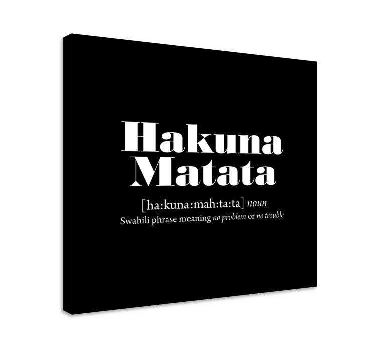 Hakuna matata što znači citat platno zidna umjetnost - TenStickers