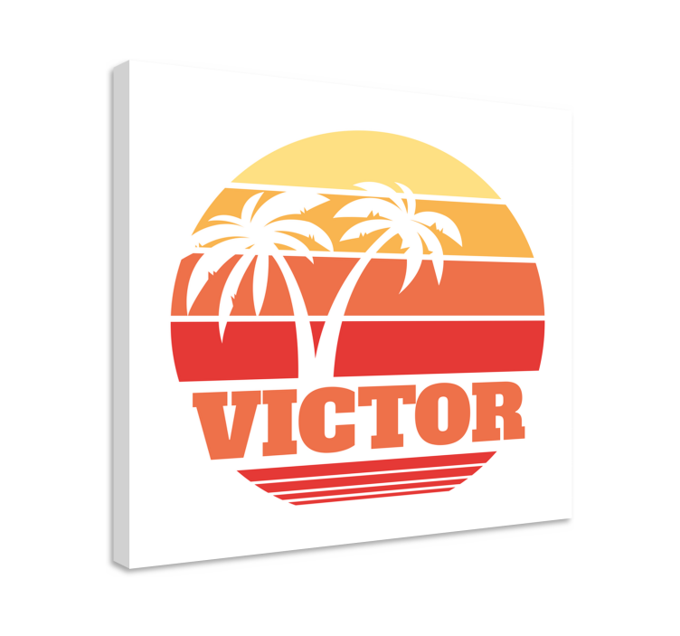 Personalizirane slike na platnu sunset palms - TenStickers