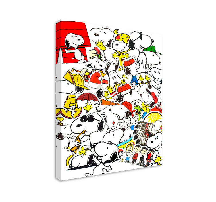 Snoopy lik vrtić platno - TenStickers