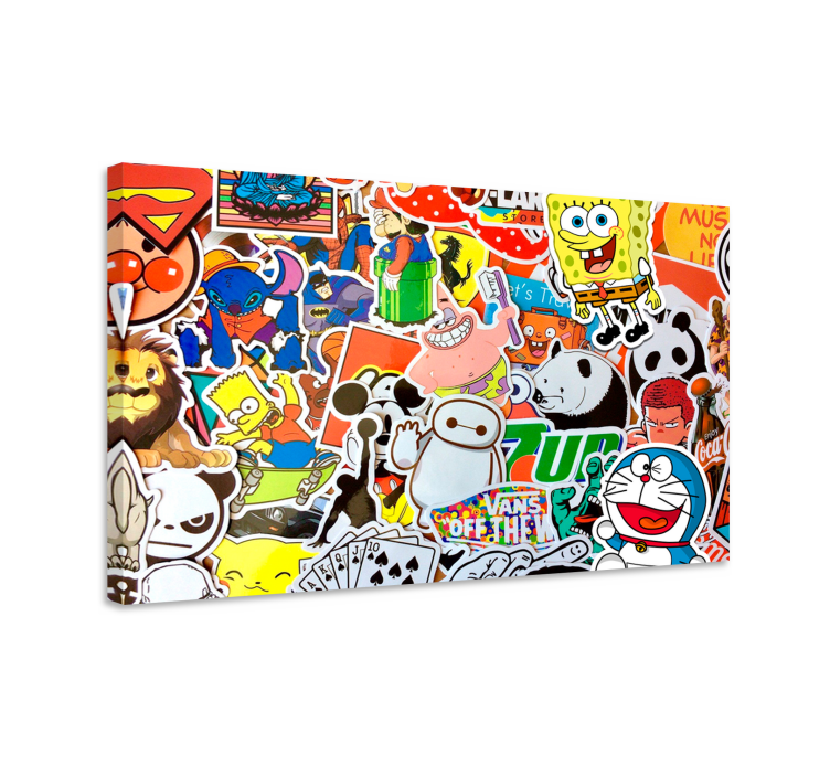 Likovi iz crtića vrtić platno - TenStickers