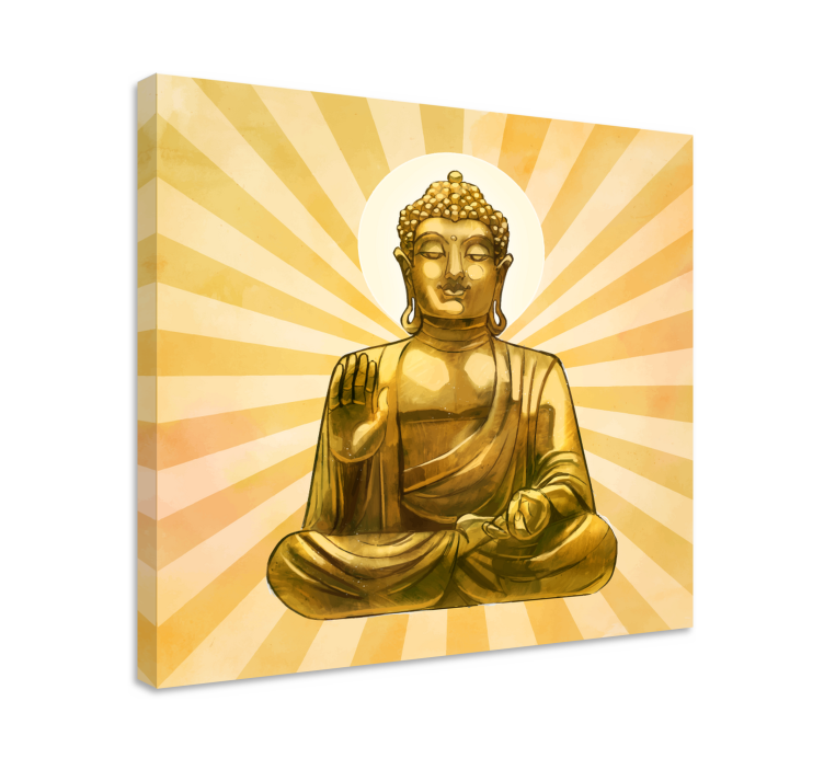 Zidna umjetnost zlatnog buddha platna - TenStickers
