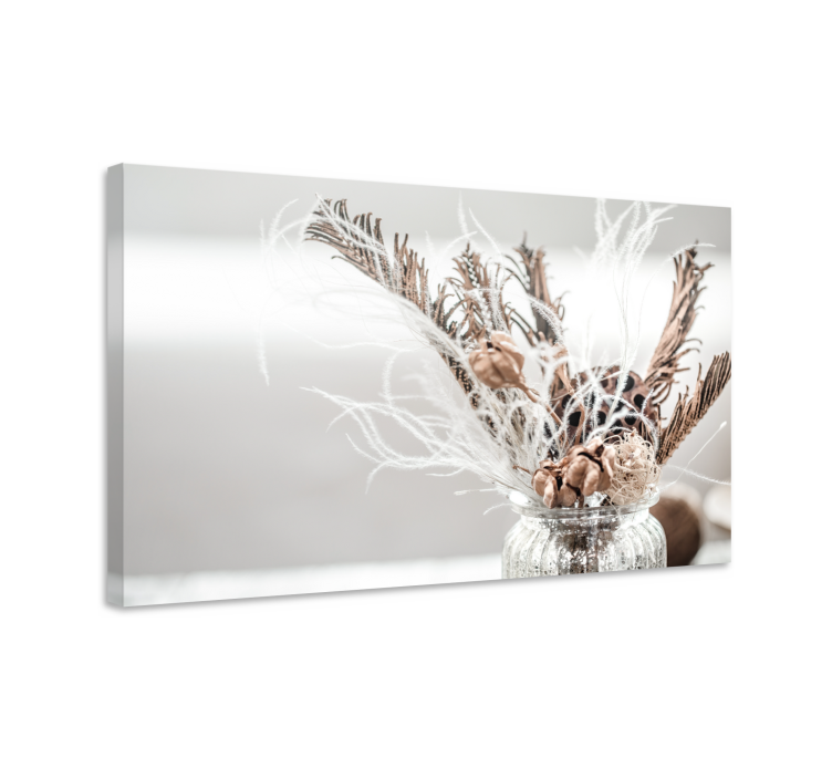 Slika na platnu cvijeće i biljke suhi cvjetni aranžman - TenStickers