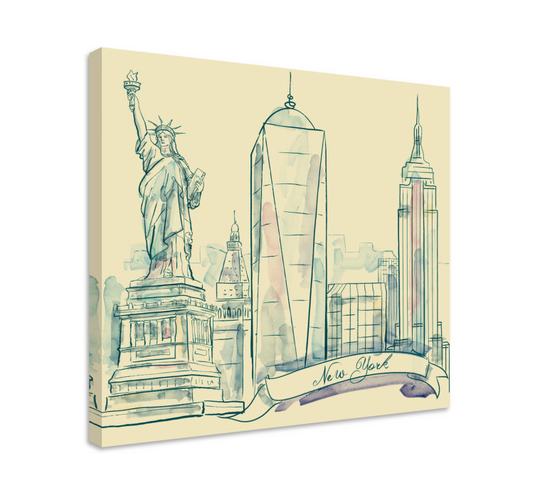 Slika na platnu gradova new york skyline - TenStickers