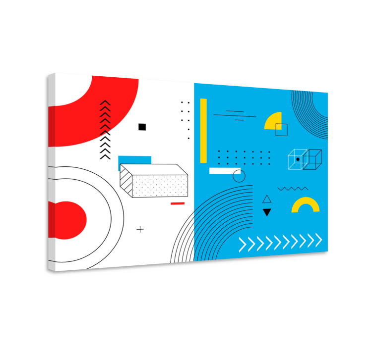 Slika na platnu geometrijske kompozicije oblika - TenStickers